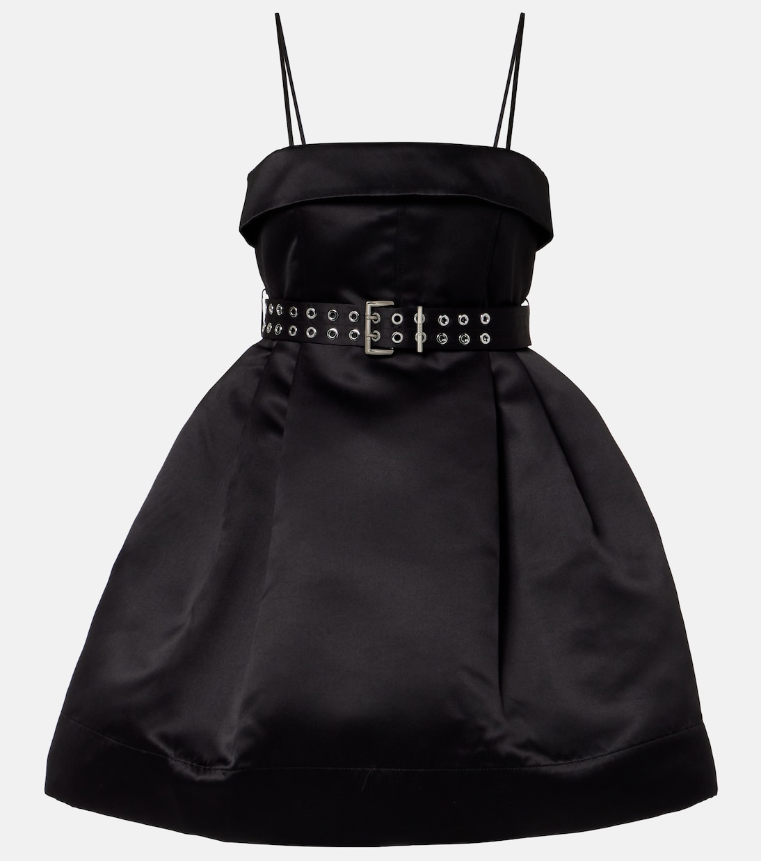 束带缎布迷你连衣裙 | Ganni