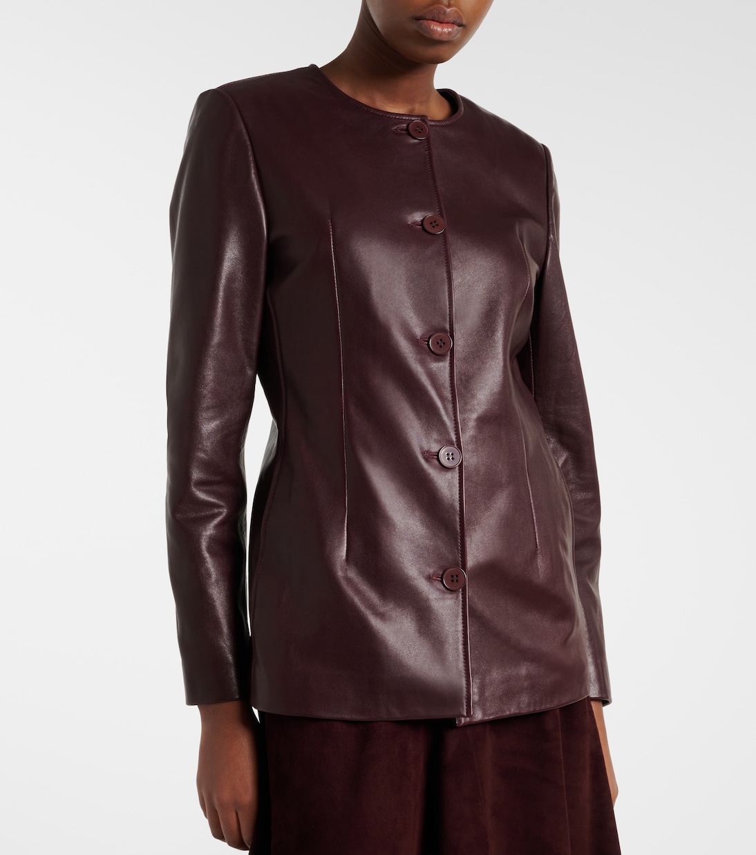 Blazer Maud aus Leder | Nour Hammour