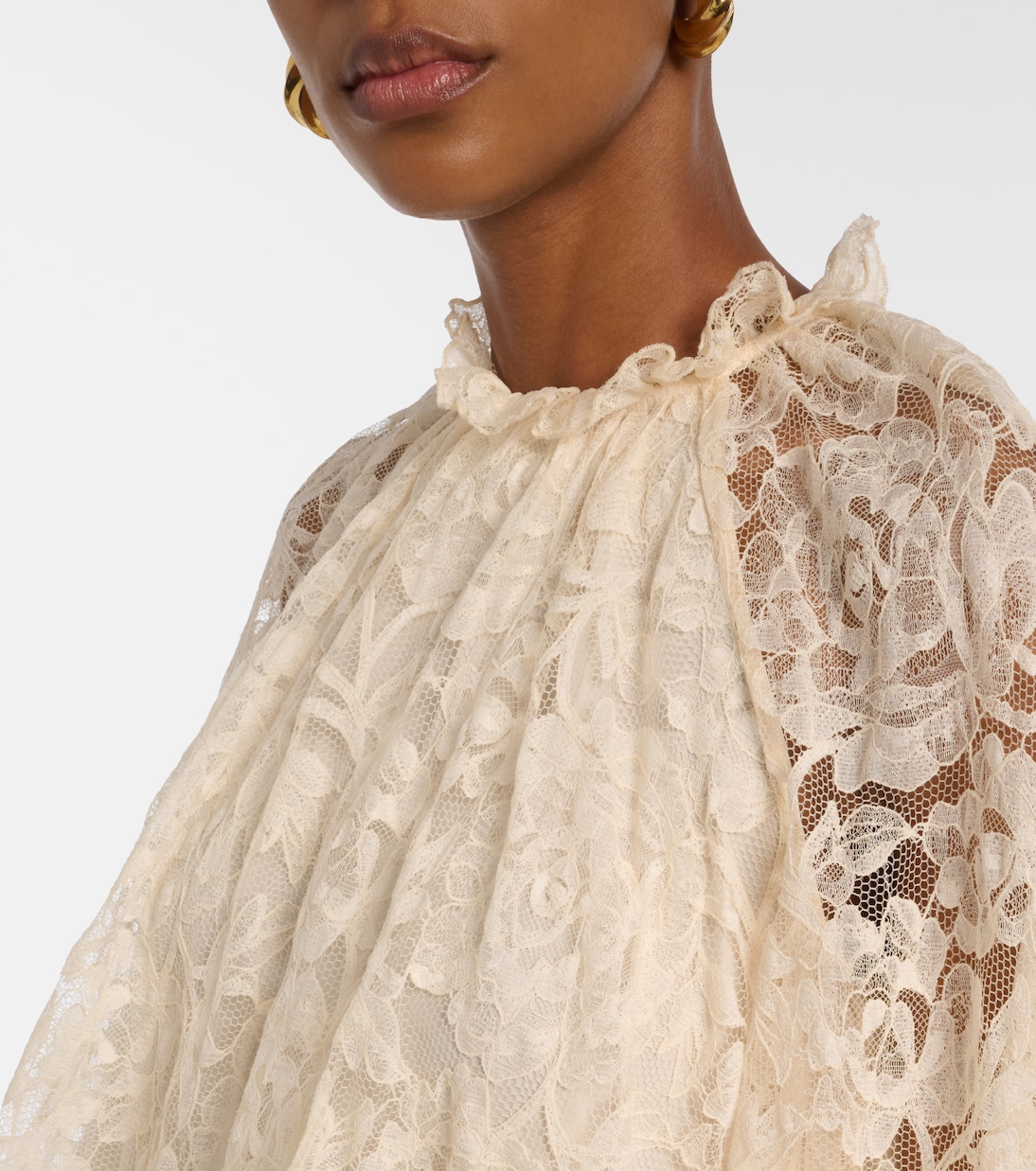 Carousel ruffled lace blouse  | Zimmermann