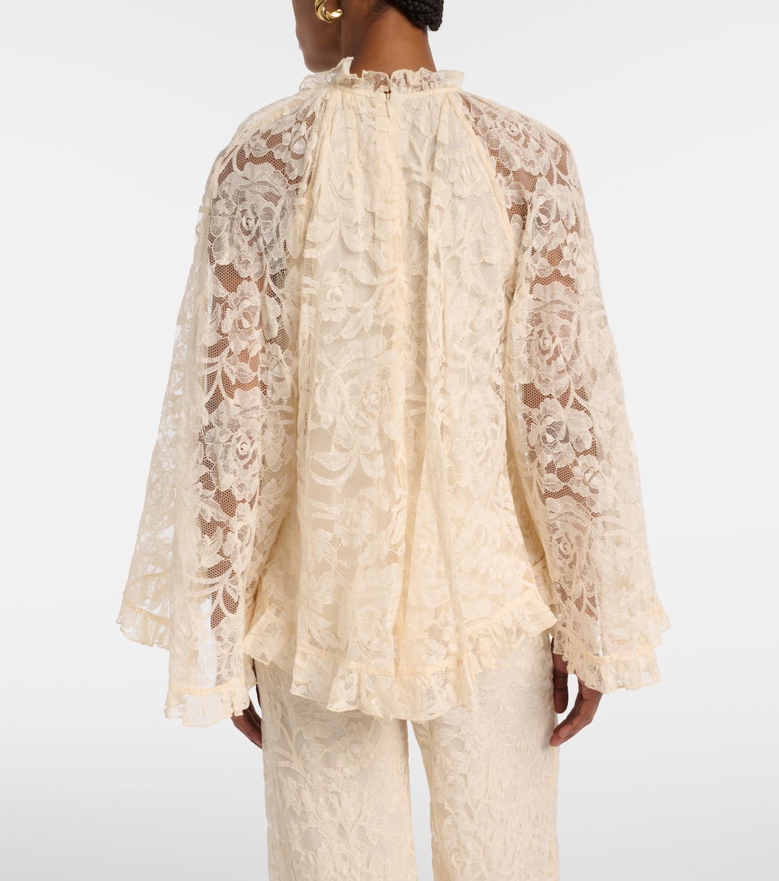 Carousel ruffled lace blouse  | Zimmermann