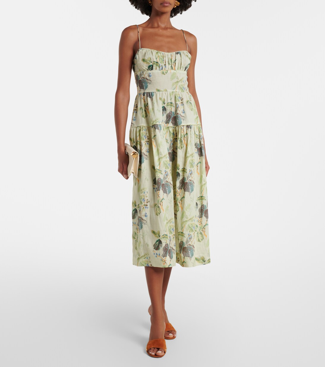Benoit floral ramie midi dress | Dôen