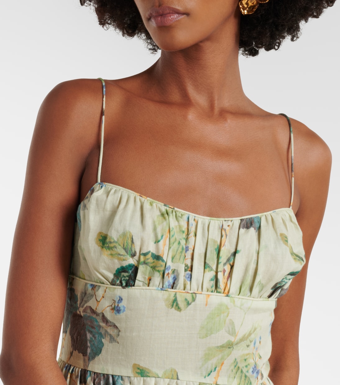 Benoit floral ramie midi dress | Dôen