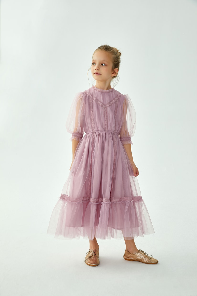 Donna lace-trimmed tulle dress | C'era Una Volta