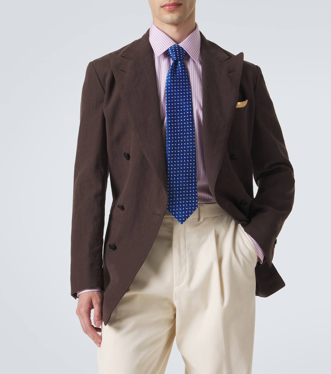 Silk jacquard tie | Charvet
