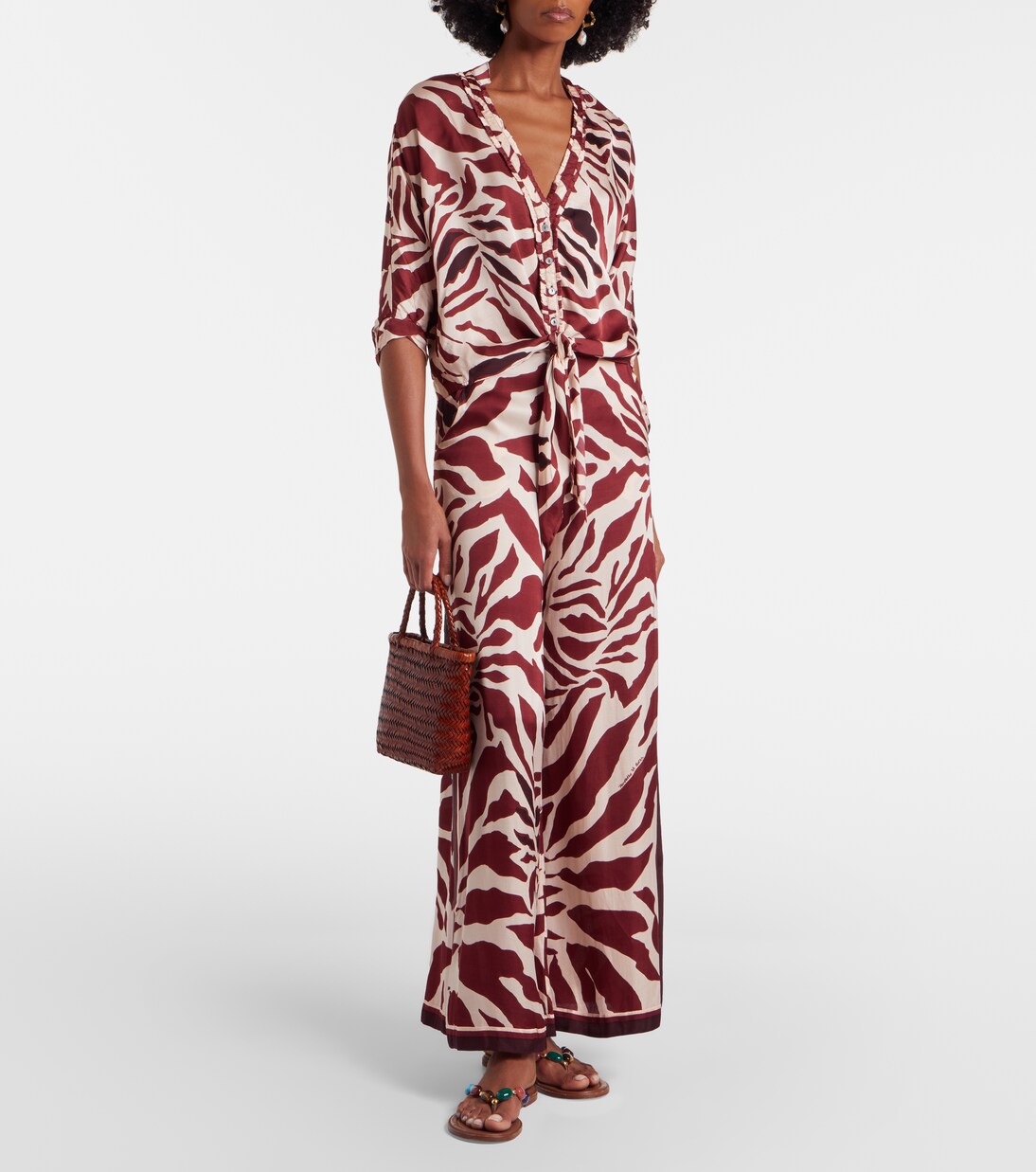 Clea animal-print palazzo pants | Poupette St Barth