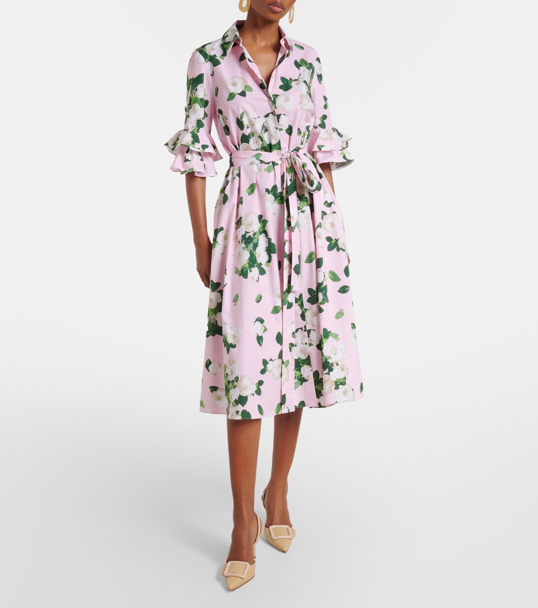 Abito chemisier in misto cotone | Carolina Herrera