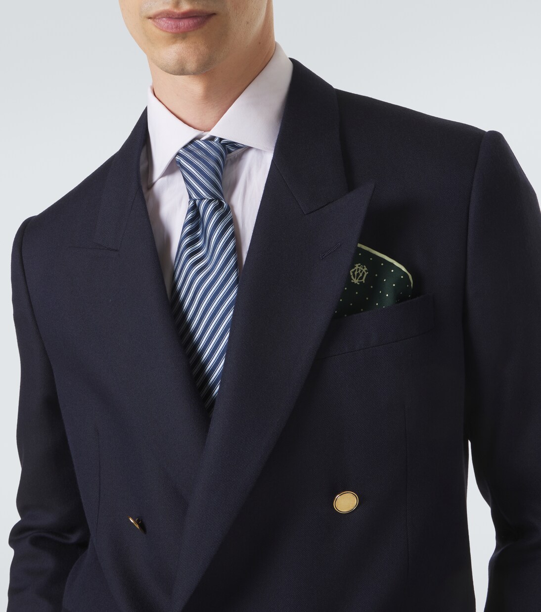 Bufanda de sarga de seda con lunares | Dunhill