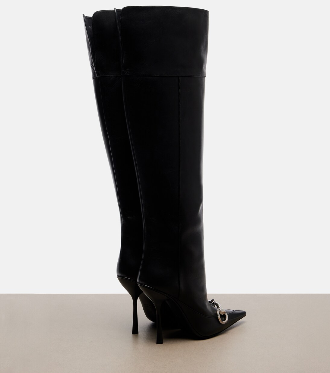 Boulevard Horsebit leather knee-high boots | Gucci