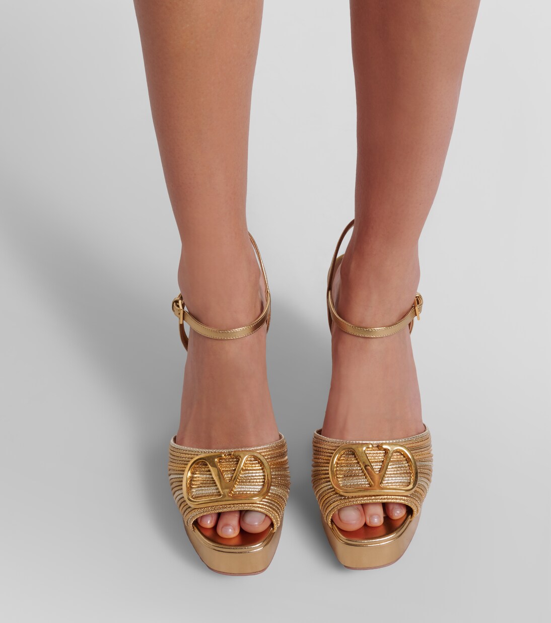 VLogo Signature leather platform heels | Valentino Garavani