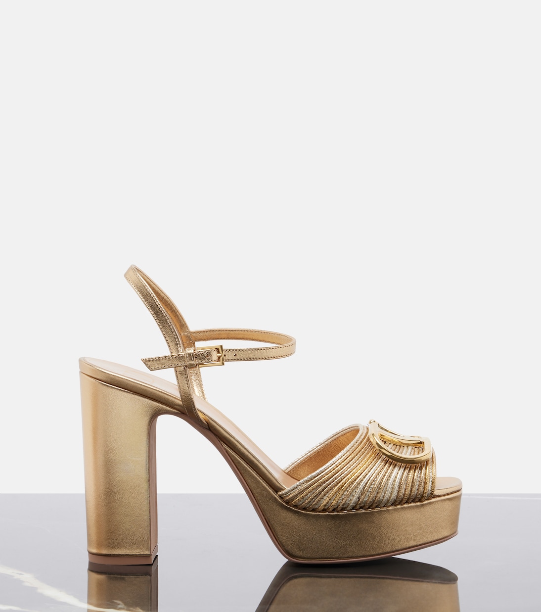 VLogo Signature leather platform heels | Valentino Garavani