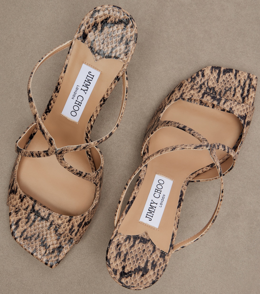 Anise 스네이크 이펙트 레더 뮬 | Jimmy Choo