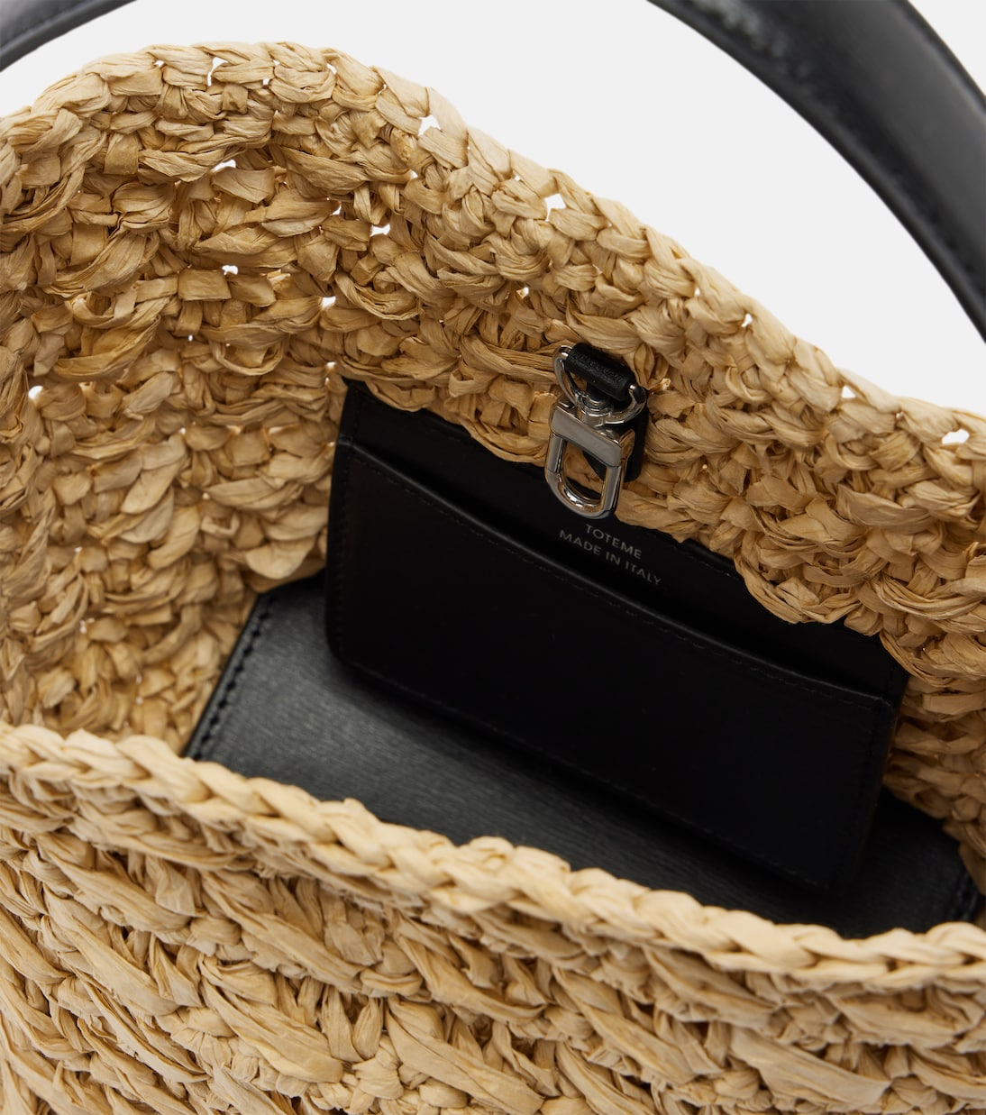 Belted Small raffia top-handle bag | Toteme