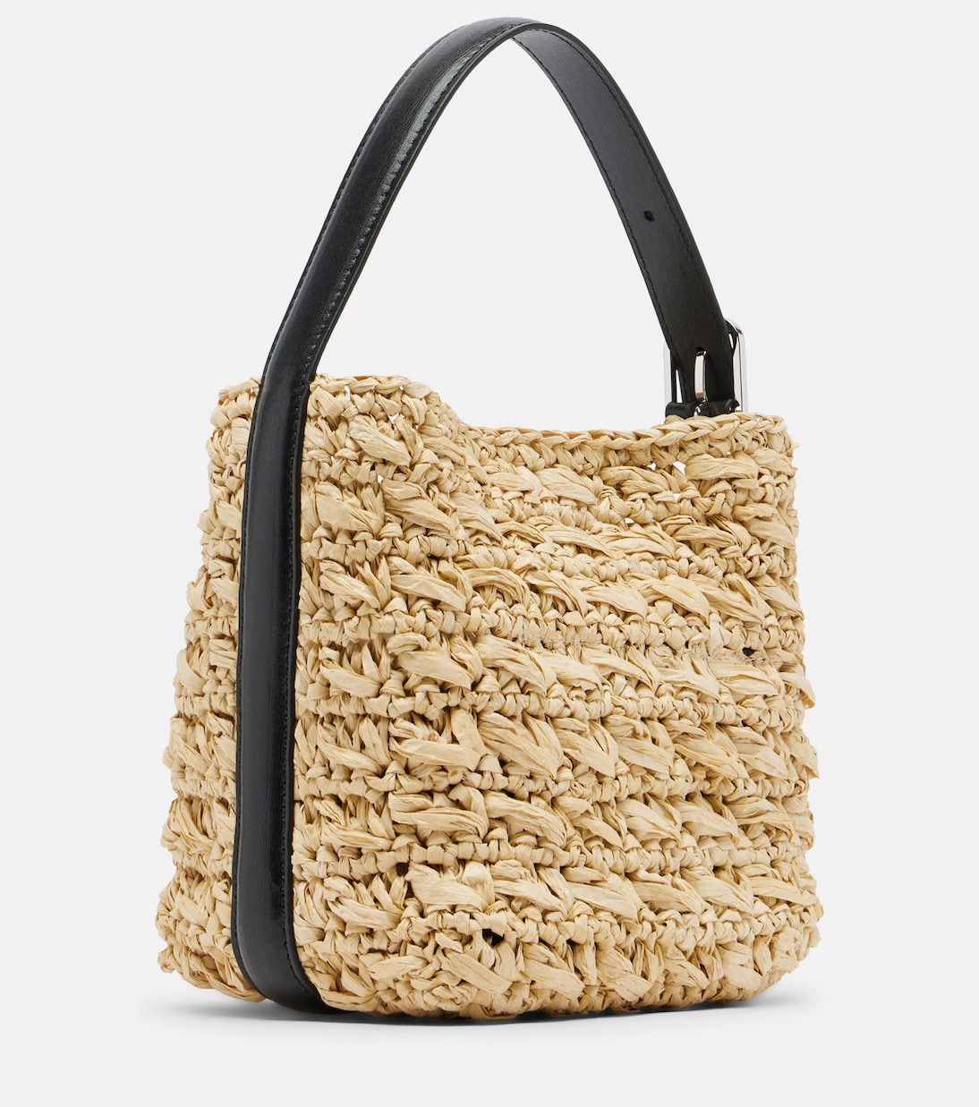 Belted Small raffia top-handle bag | Toteme