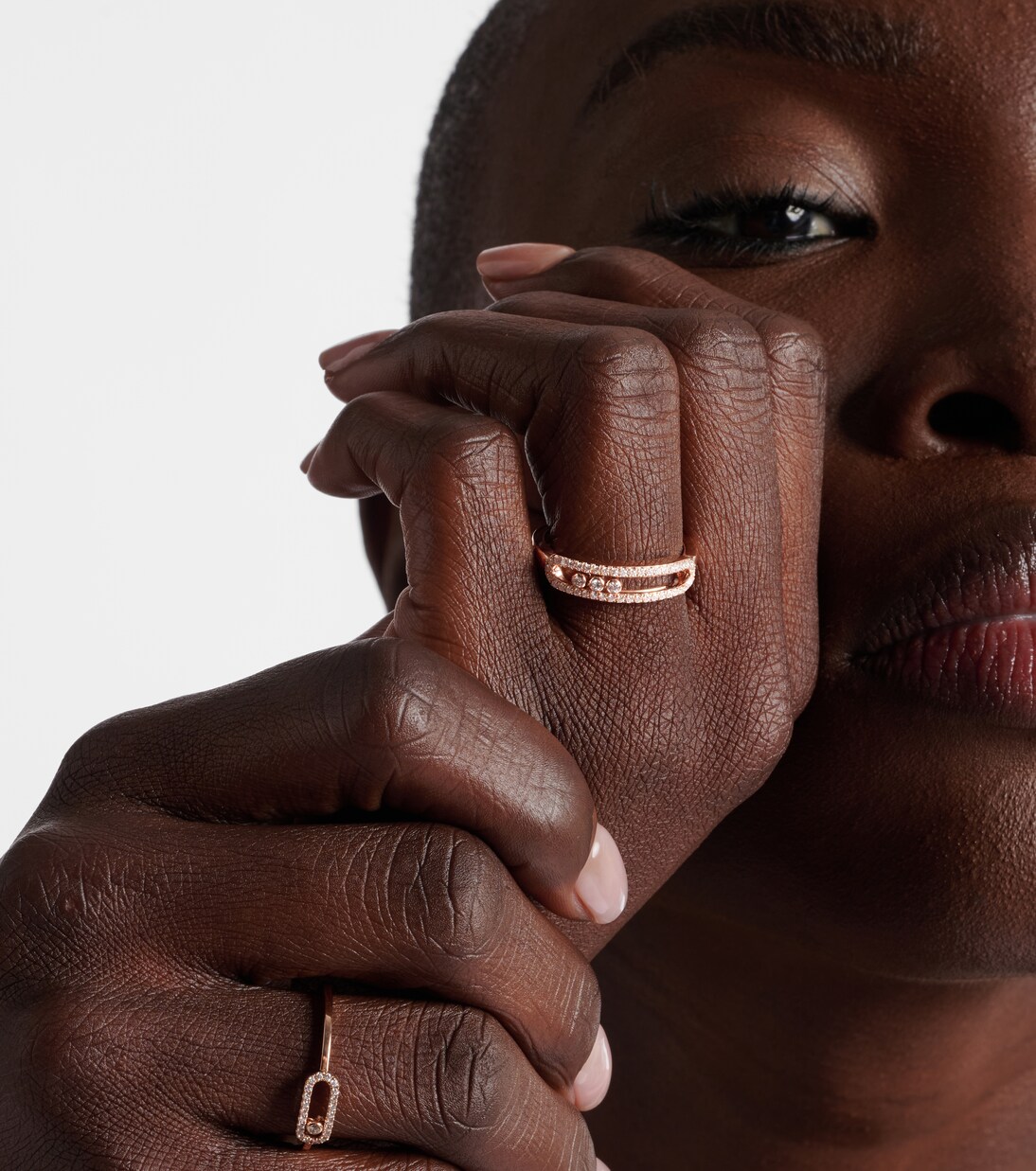 Ring Baby Move aus 18kt Roségold mit Diamanten | Messika