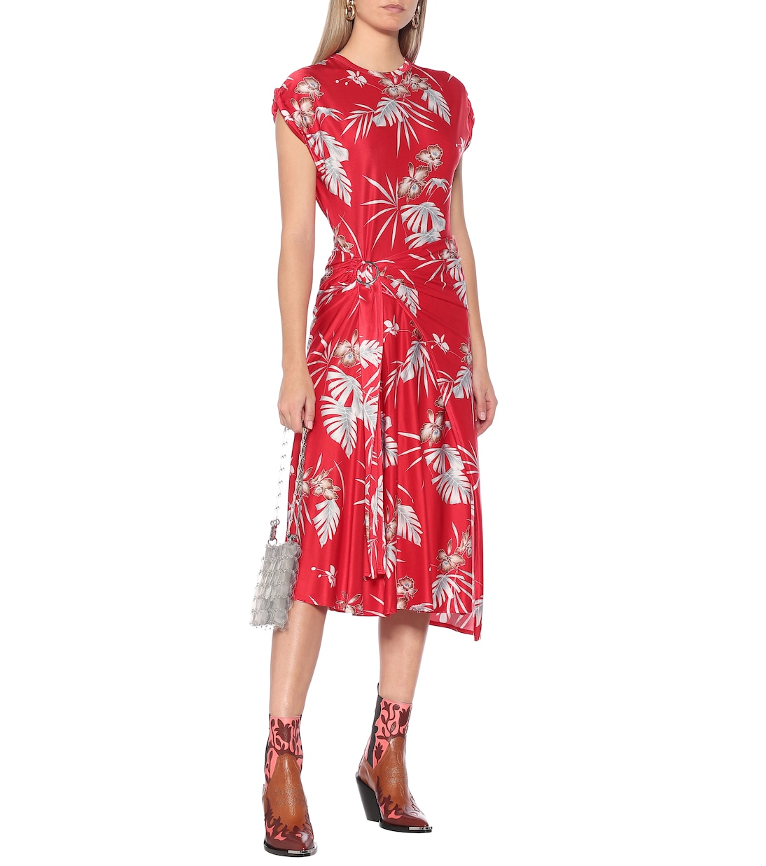 Robe asymétrique imprimée | Rabanne