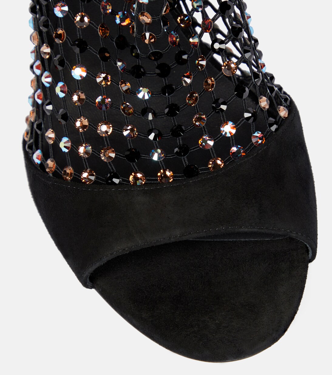 Verzierte Sandalen Galaxia aus Veloursleder | Rene Caovilla