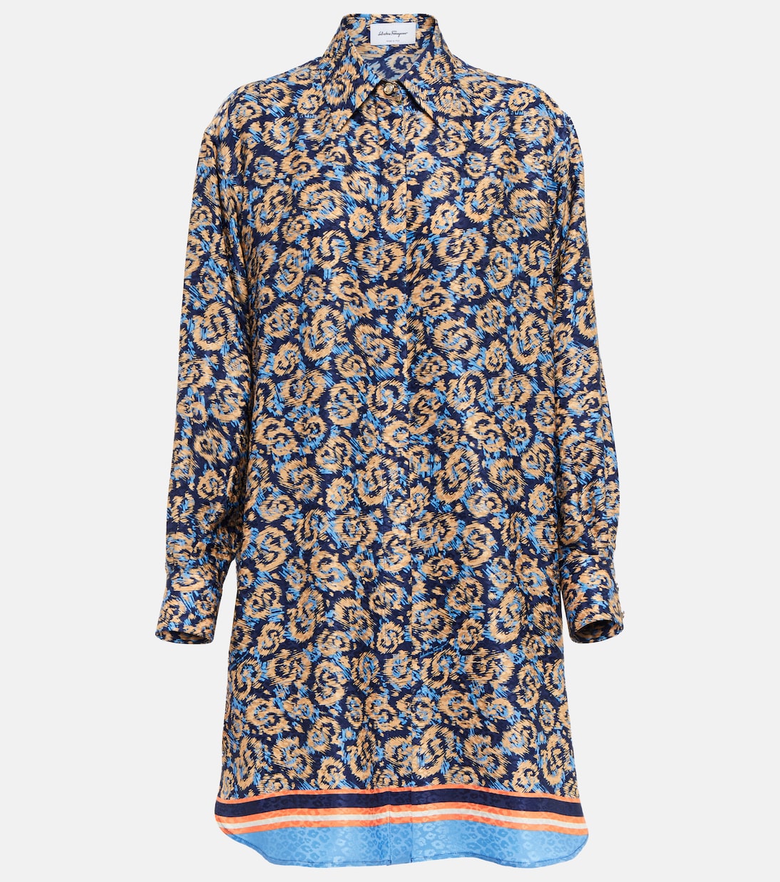 Hemd aus Seiden-Jacquard | Ferragamo