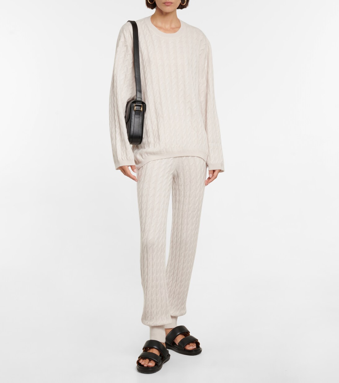 Cable-knit cashmere pants | Jardin des Orangers
