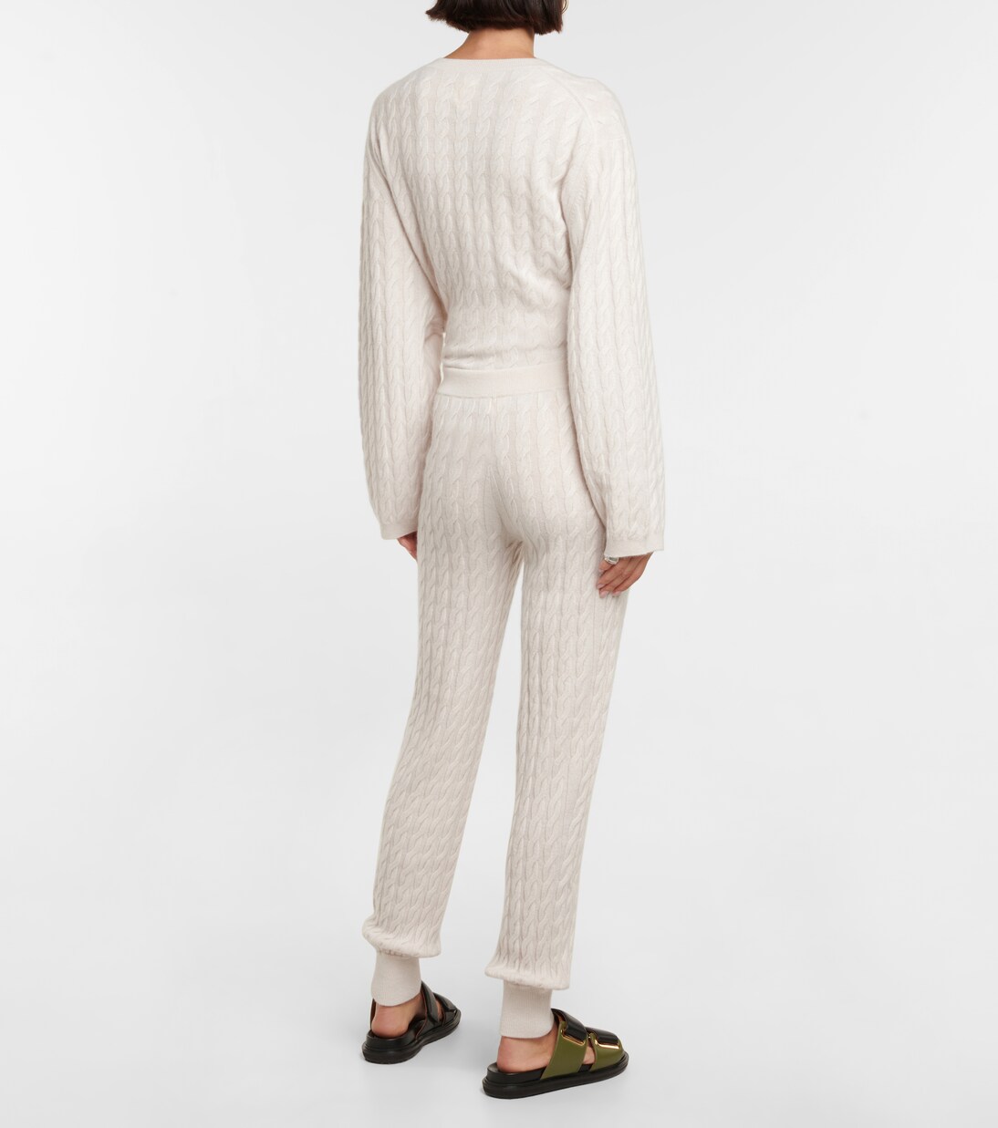 Cable-knit cashmere pants | Jardin des Orangers