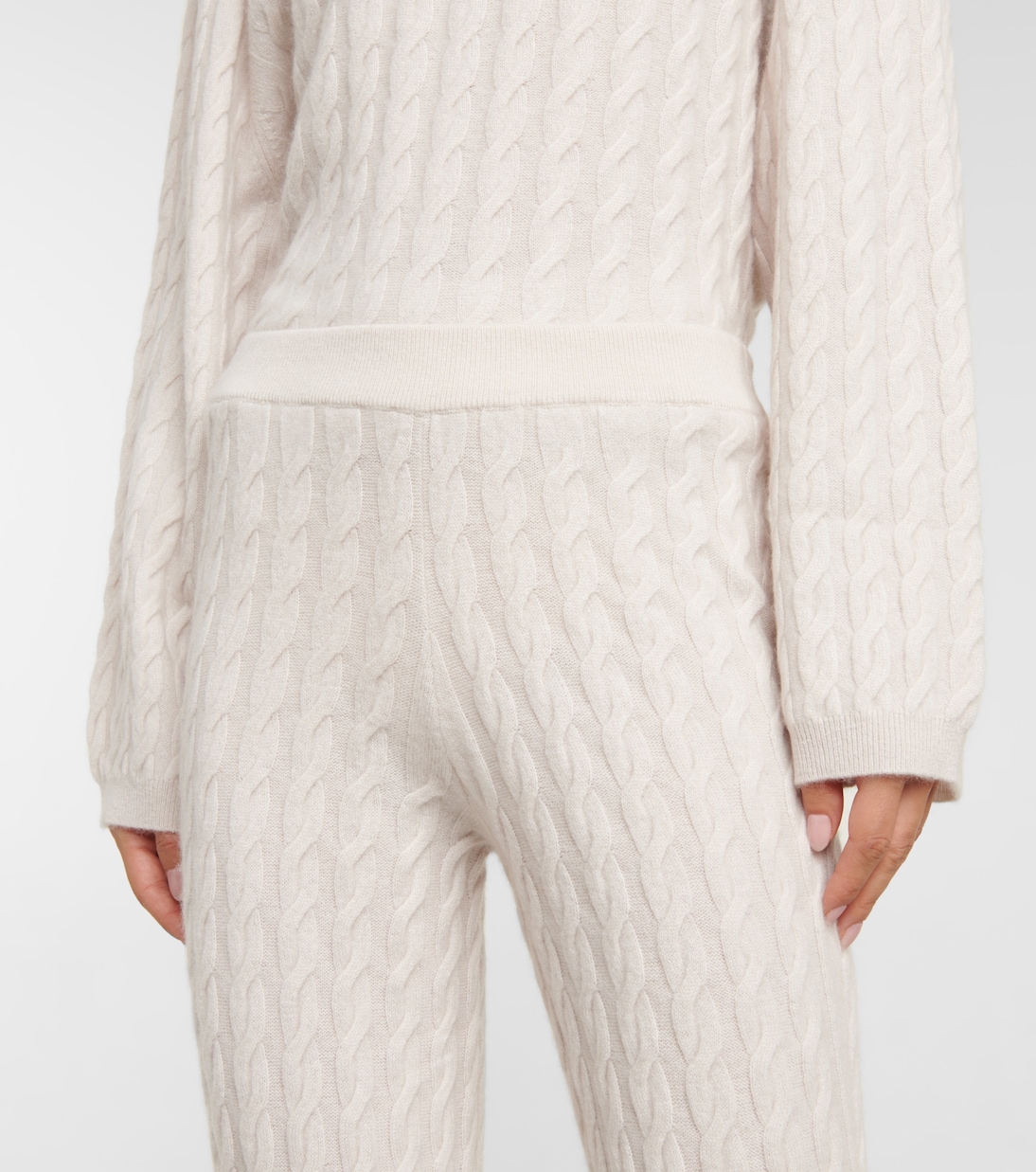 Cable-knit cashmere pants | Jardin des Orangers