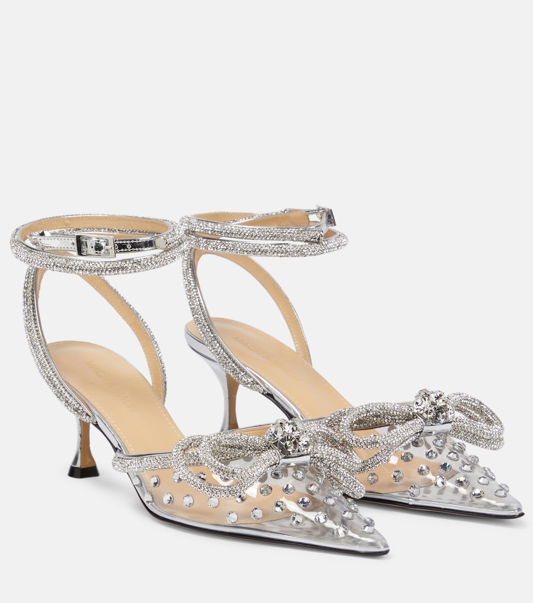 Double Bow embellished PVC pumps | Mach & Mach