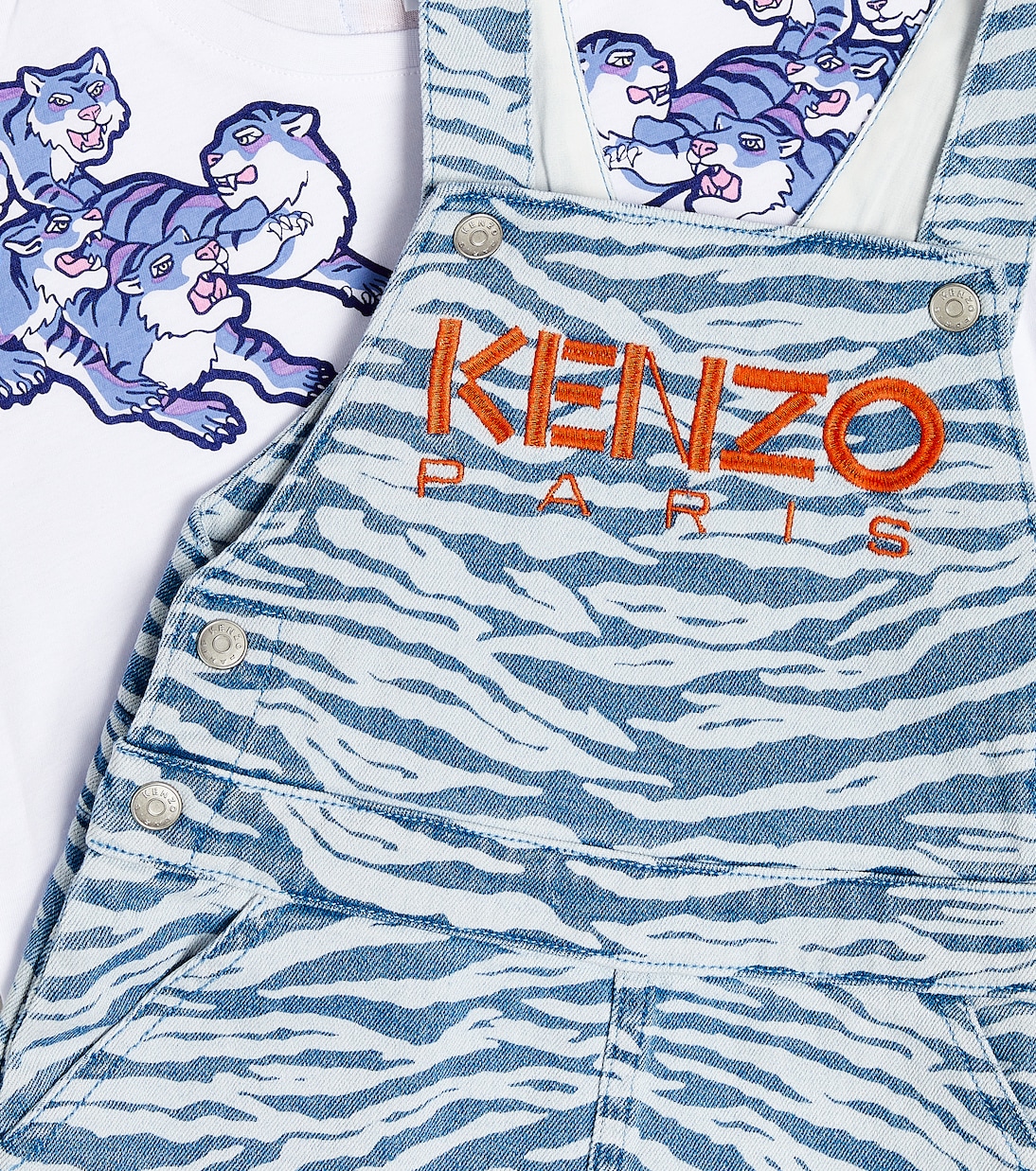 Cotton jersey T-shirt and dress set | Kenzo Kids