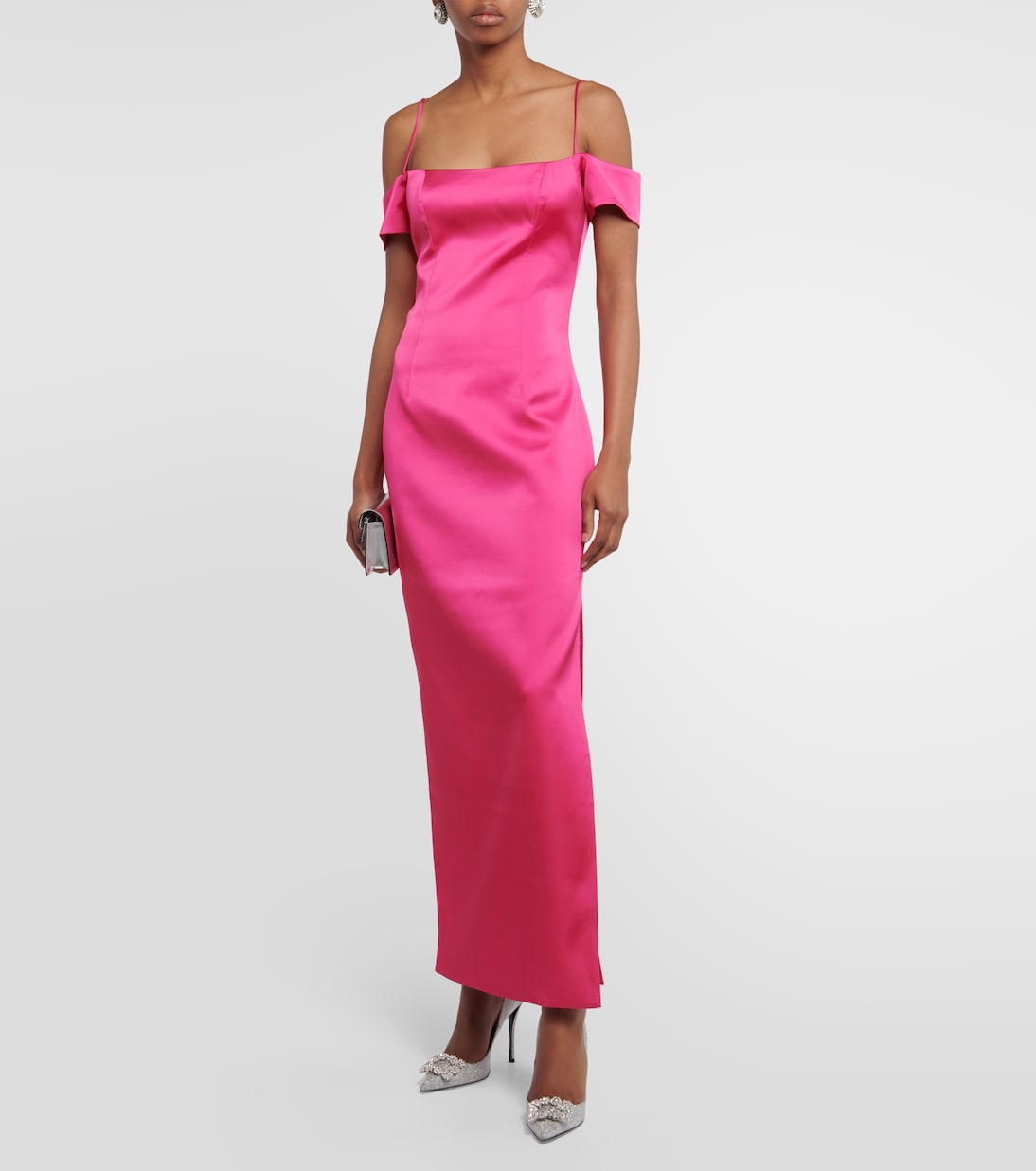 Robe longue en satin | Rasario