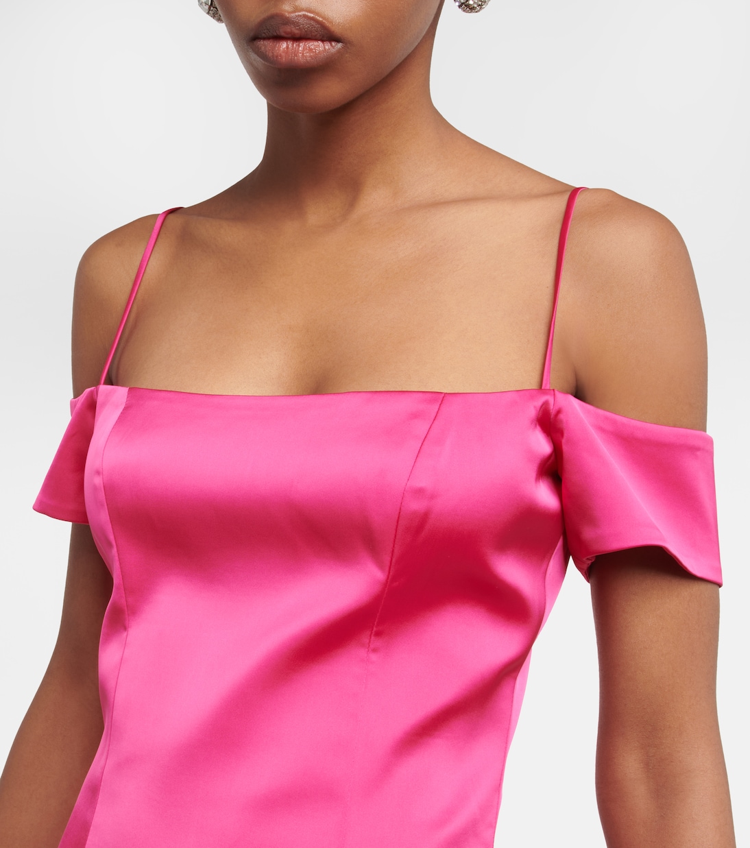 Robe longue en satin | Rasario