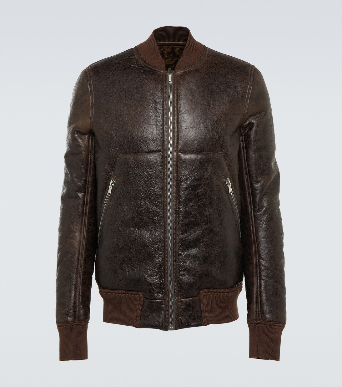Leather and shearling jacket | Rick Owens