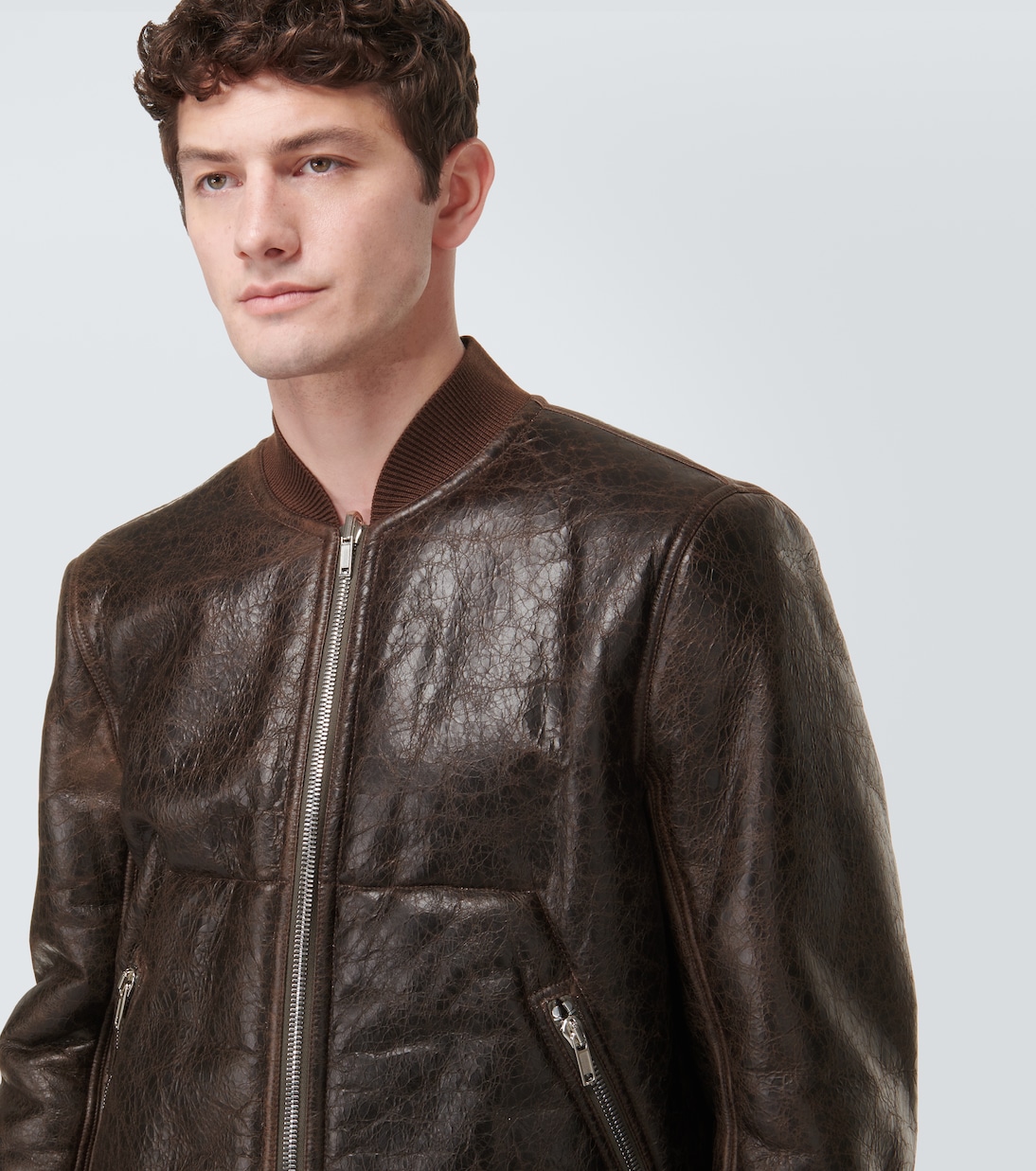 Leather and shearling jacket | Rick Owens