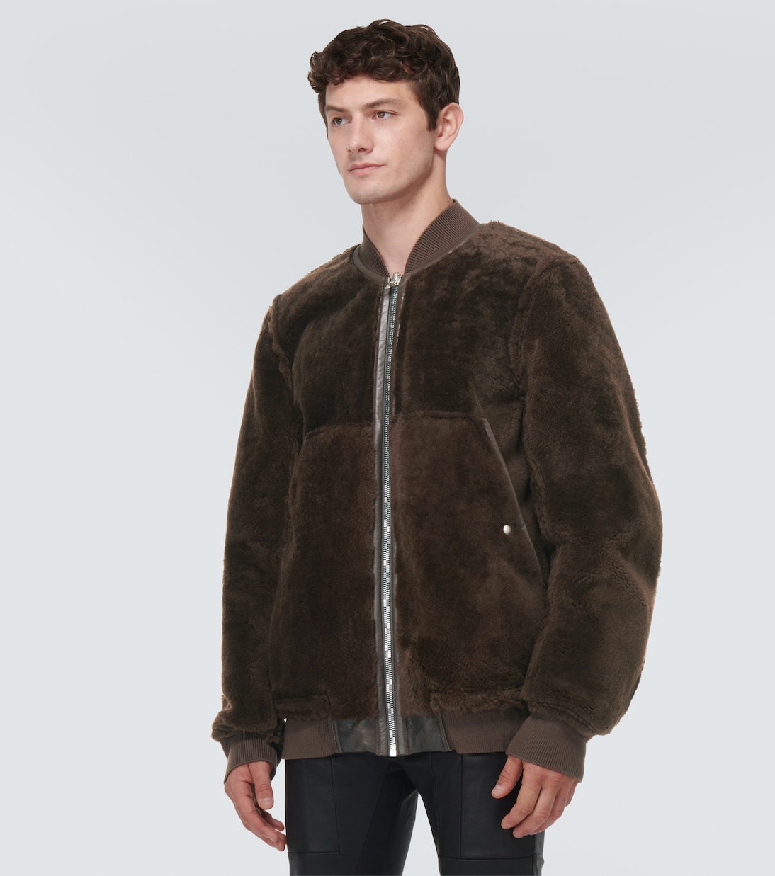 Leather and shearling jacket | Rick Owens