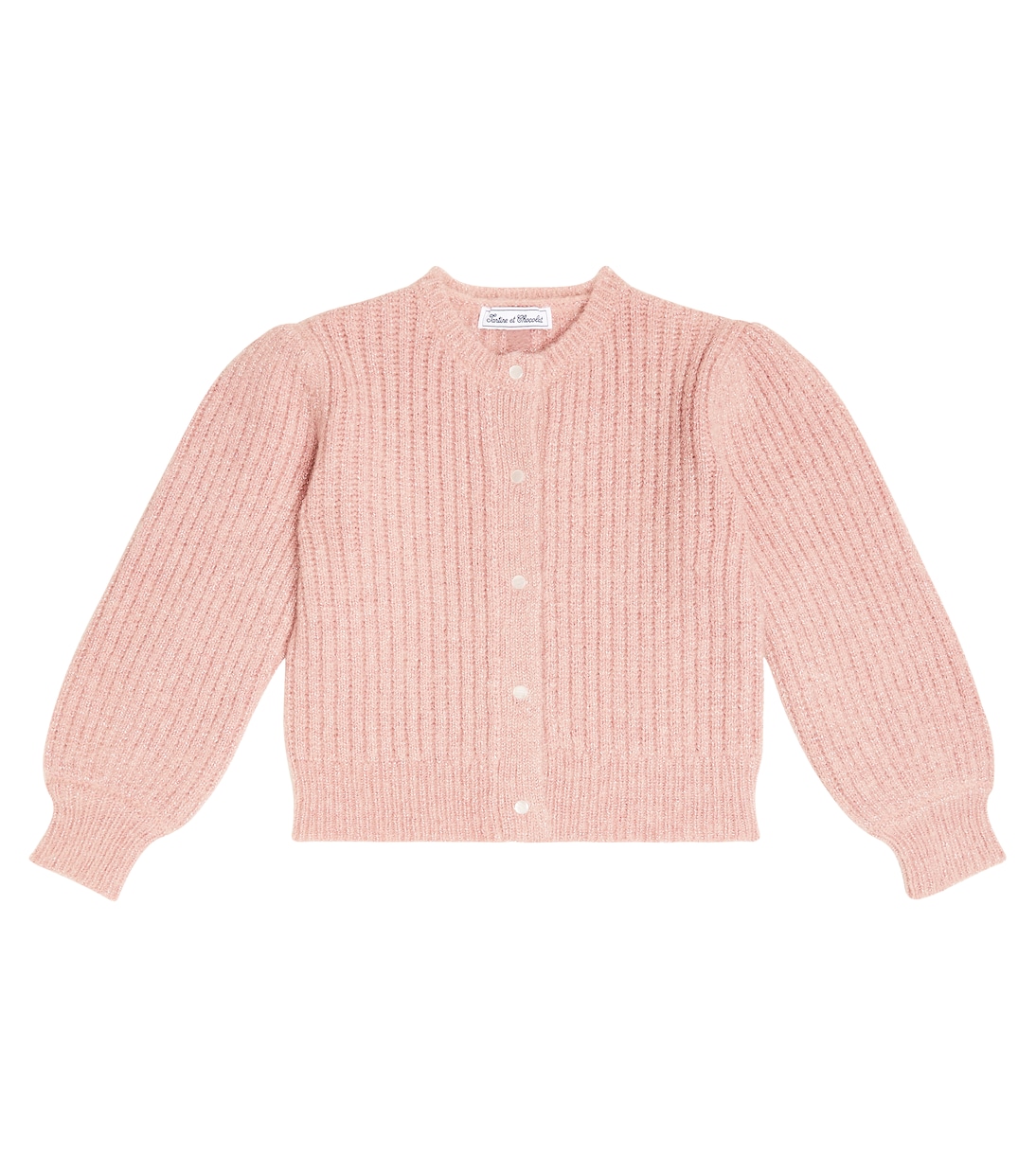 Cardigan in lana e mohair a coste | Tartine et Chocolat