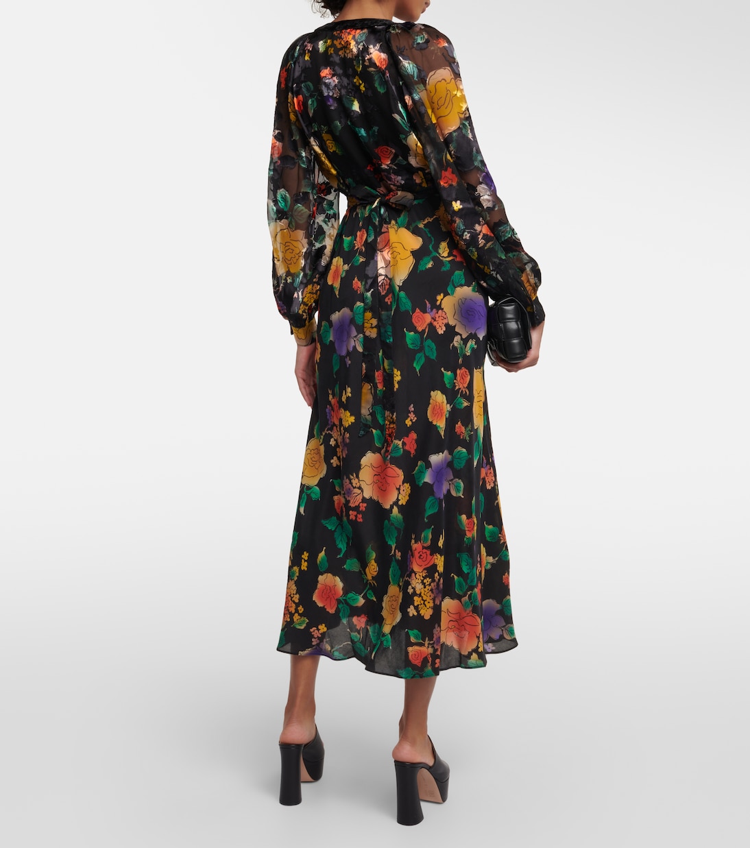 Bedrucktes Midikleid aus Seide | Rixo