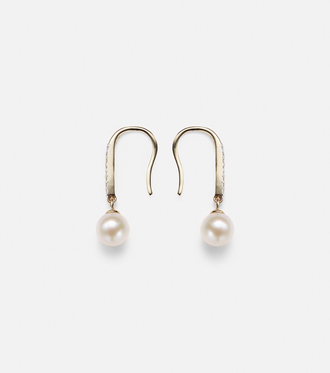 Orecchini in oro 14kt con diamanti e perle | Mateo