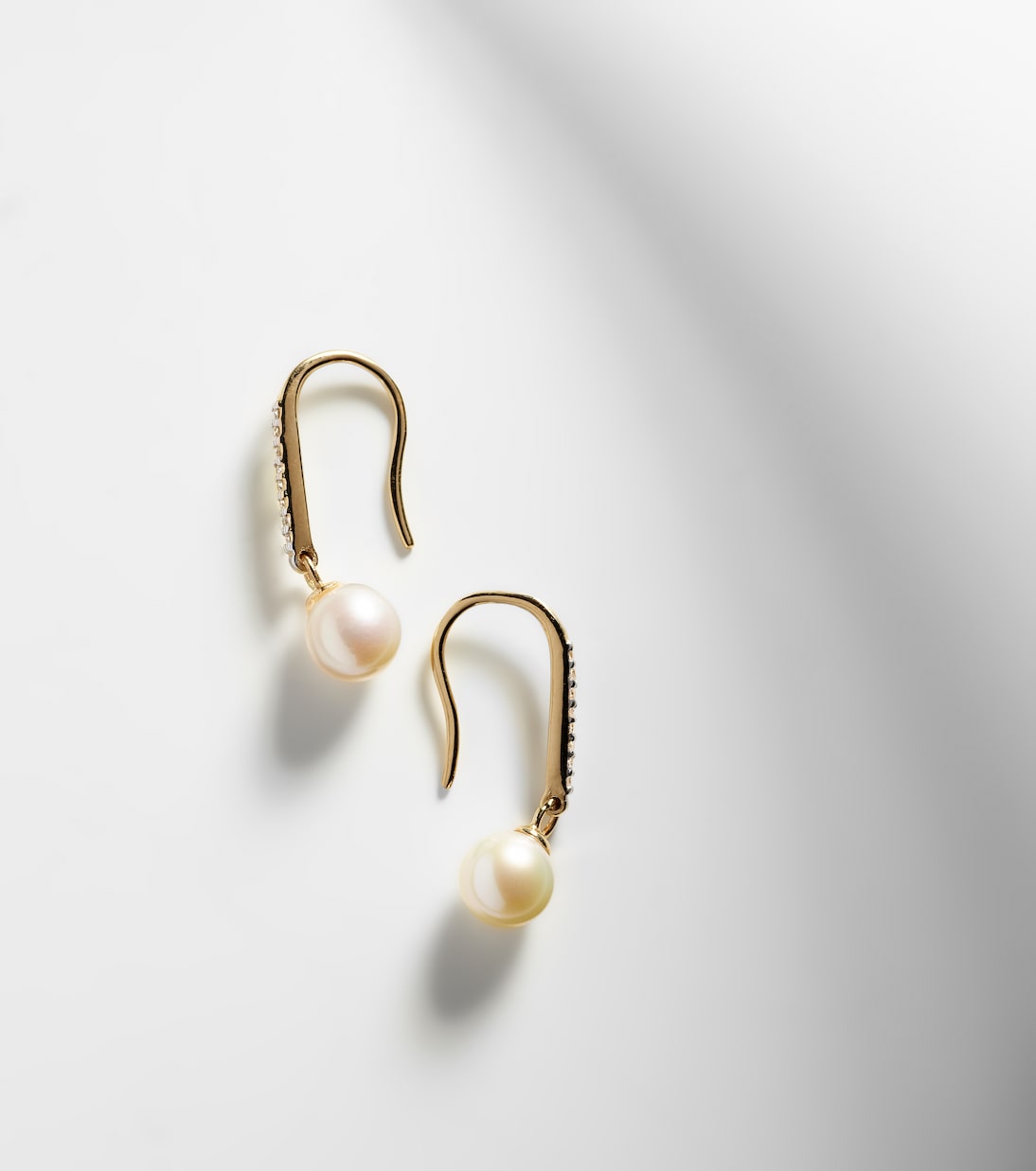 Orecchini in oro 14kt con diamanti e perle | Mateo