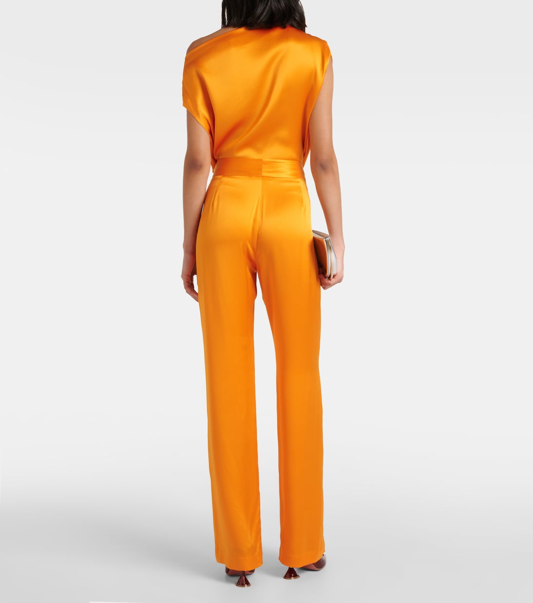 Weite High-Rise-Hose aus Seide | The Sei