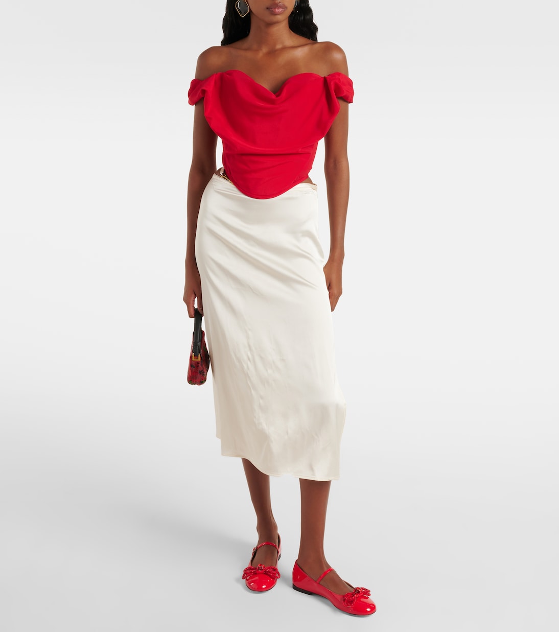 Bow-detail patent leather Mary Jane flats | Mach & Mach