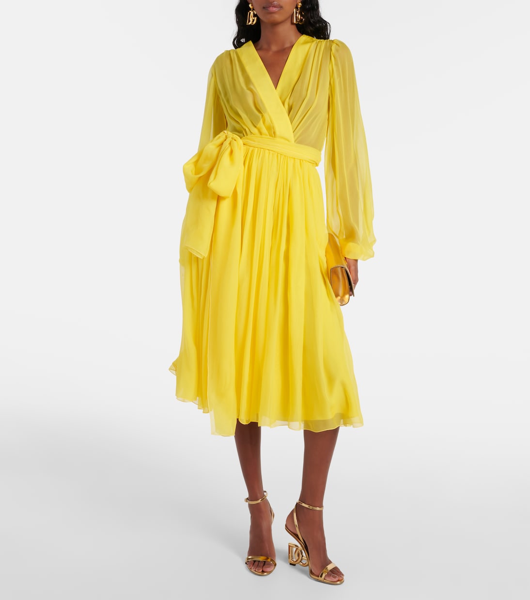 Robe midi en soie | Dolce&Gabbana