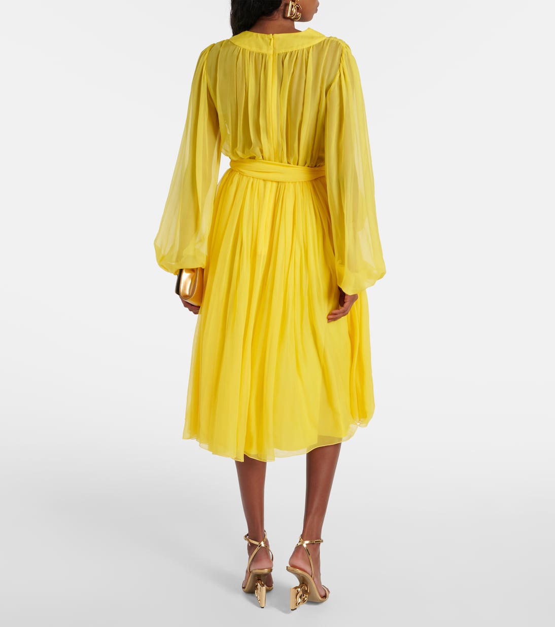 Robe midi en soie | Dolce&Gabbana