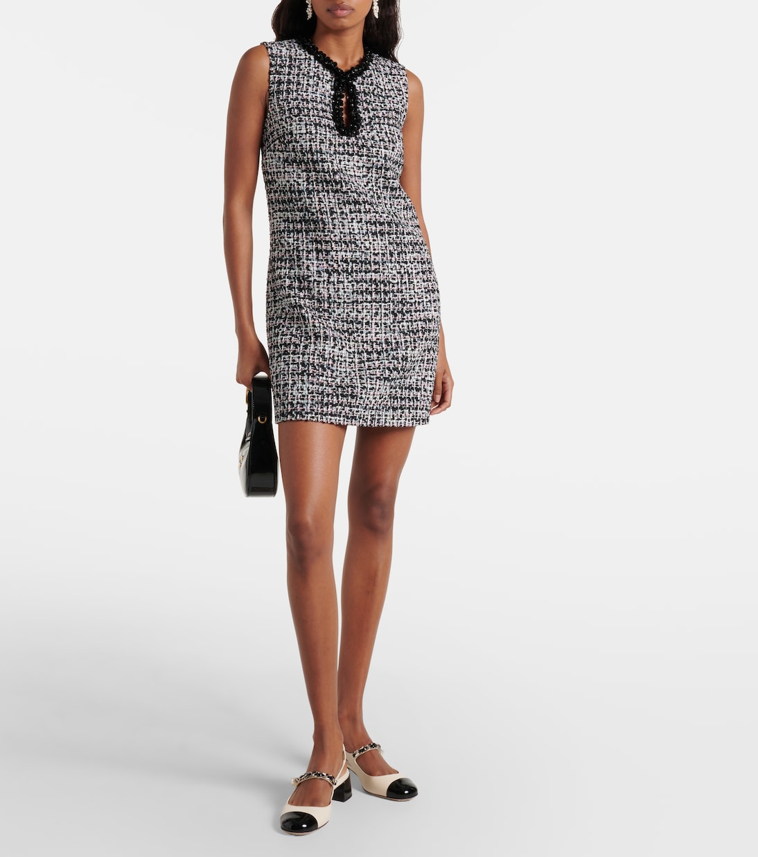 Miniabito in bouclé con applicazioni | Self-Portrait