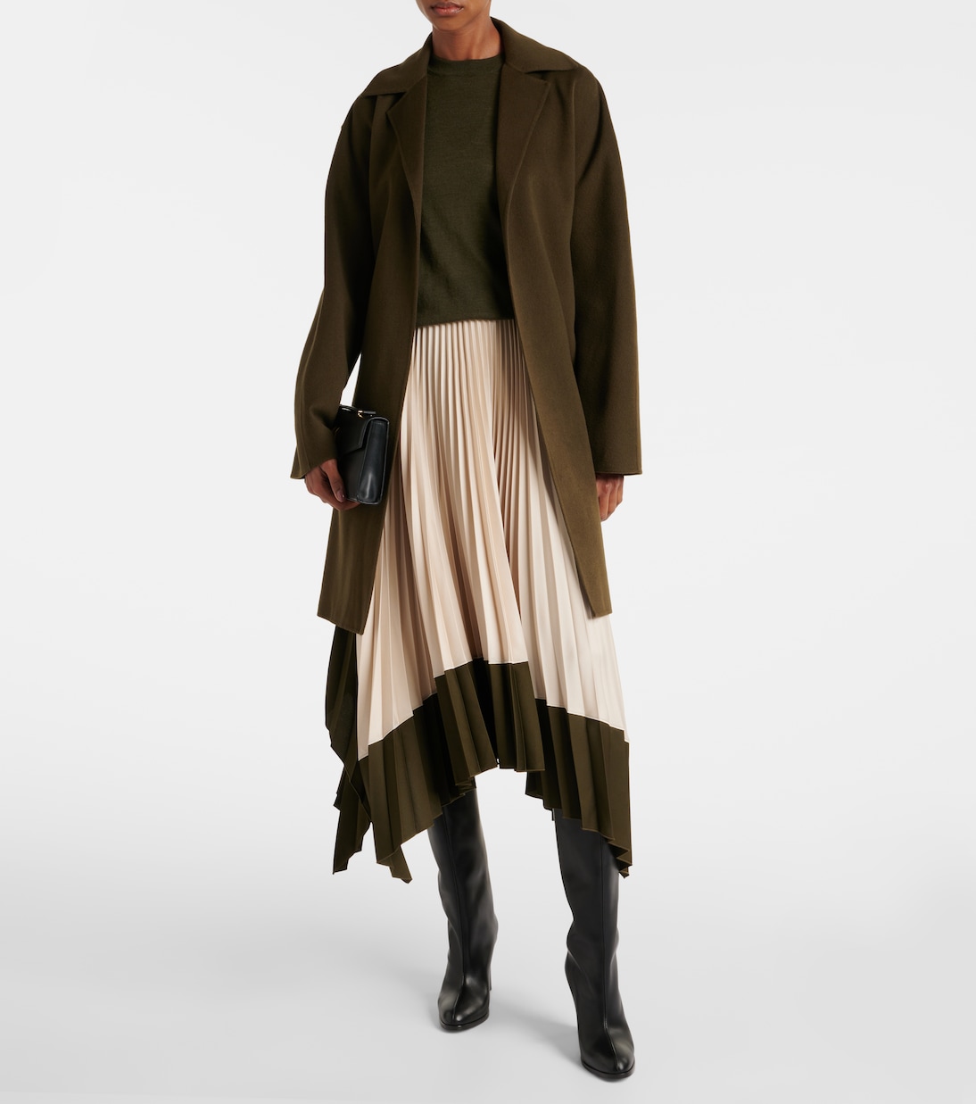 Manteau Light Double Face Cranwood en laine et soie | Joseph