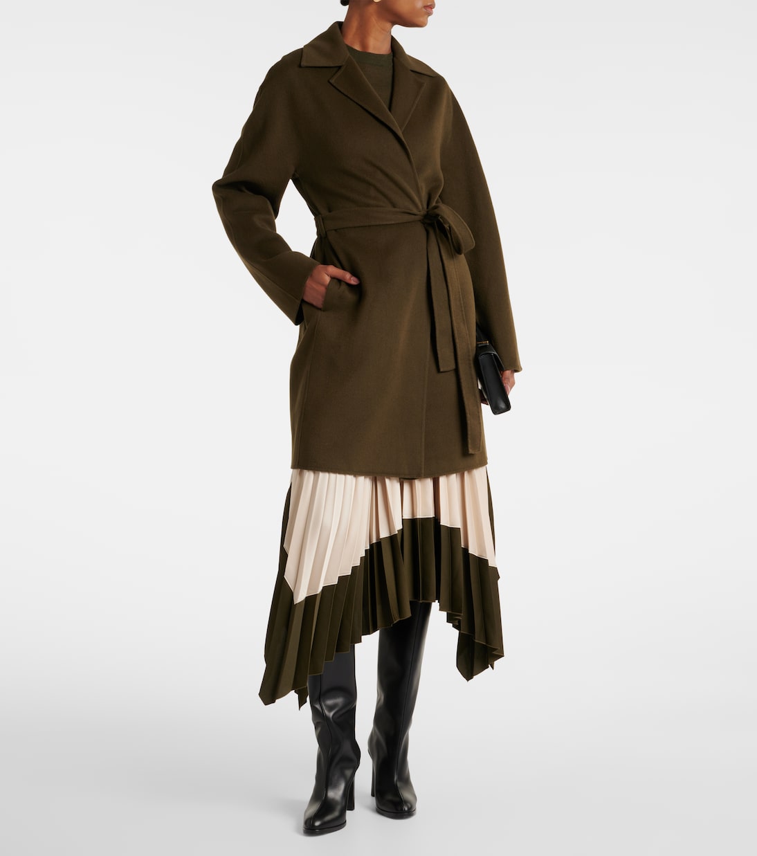 Manteau Light Double Face Cranwood en laine et soie | Joseph