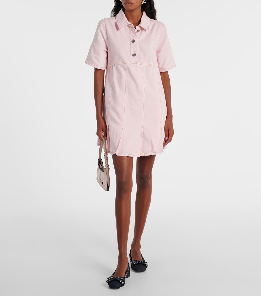 Robe chemise en denim | Ganni