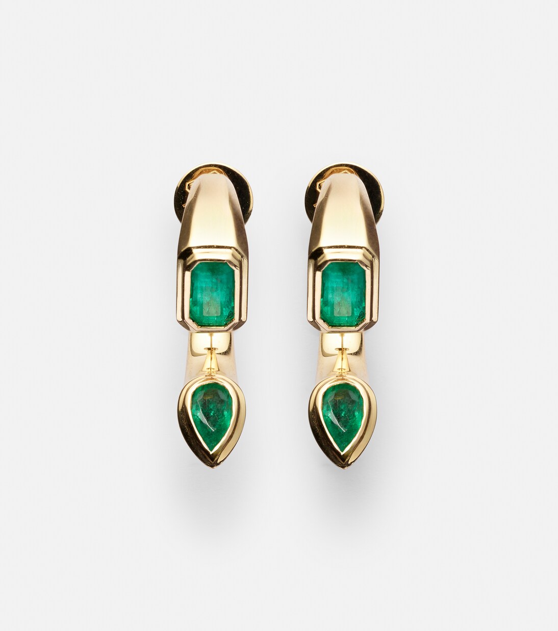 Boucles d'oreilles Bypass en or 18 ct et émeraudes | Shay Jewelry