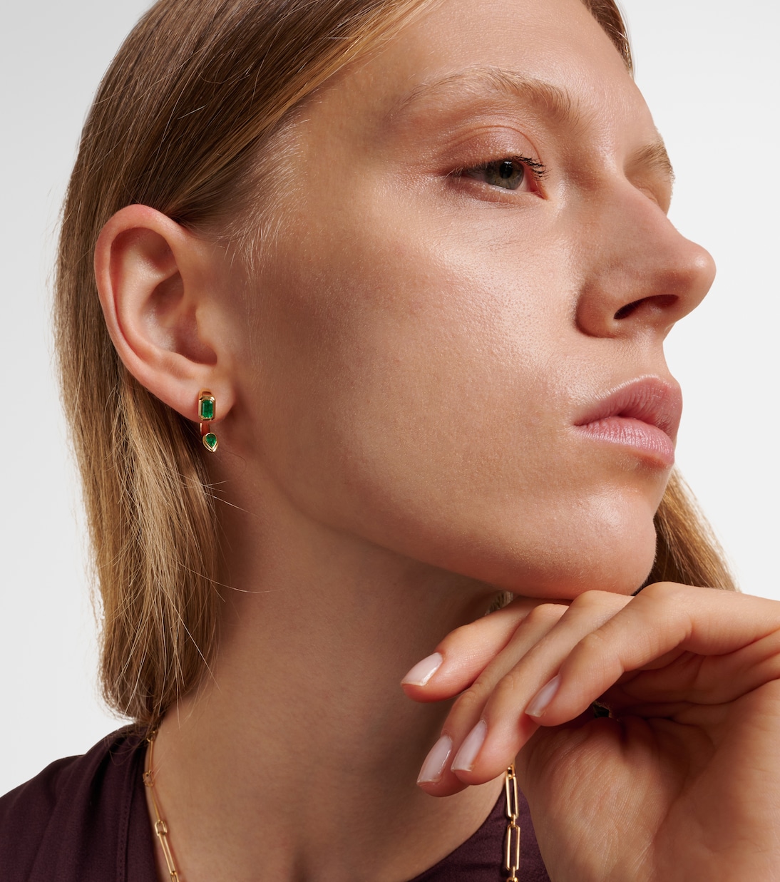 Boucles d'oreilles Bypass en or 18 ct et émeraudes | Shay Jewelry