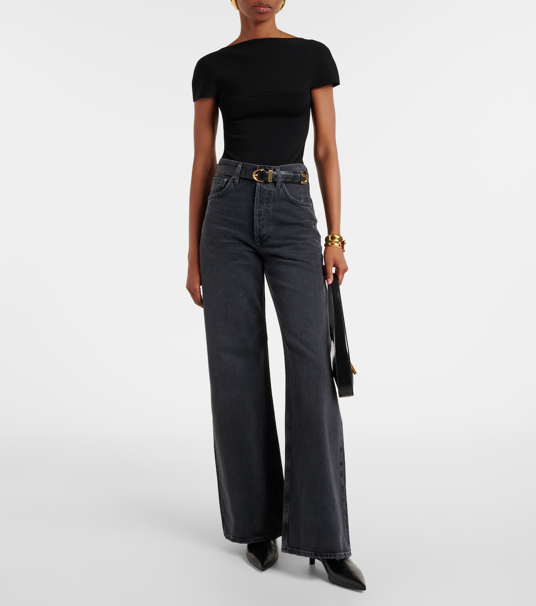 High-Rise Wide-Leg Jeans Dame | Agolde