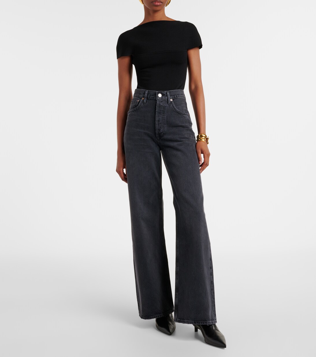 High-Rise Wide-Leg Jeans Dame | Agolde
