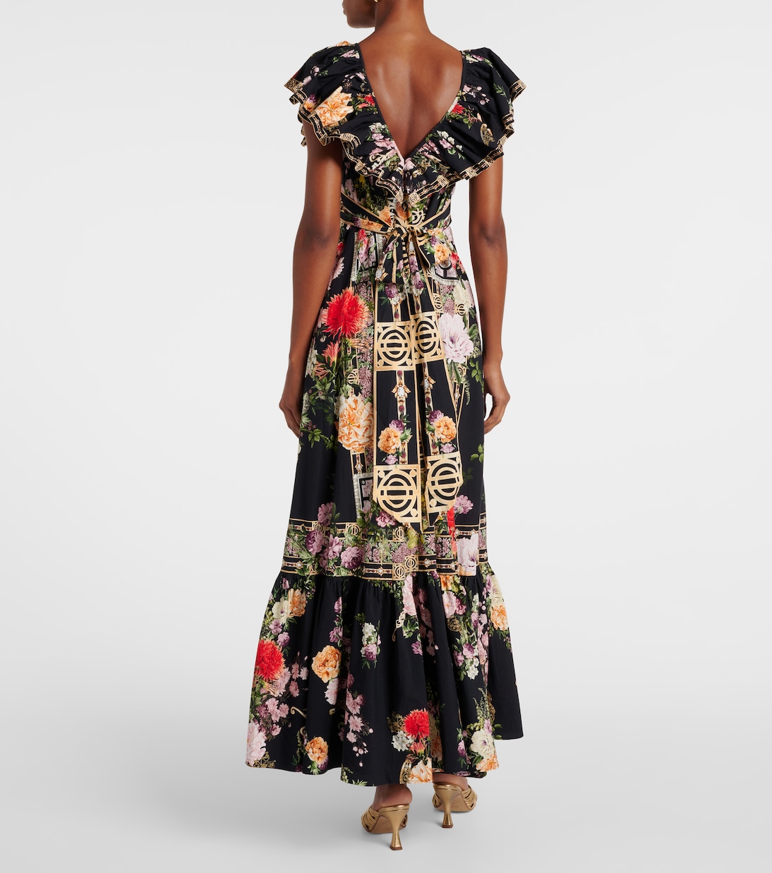 Bedrucktes Maxikleid aus Baumwolle | Camilla