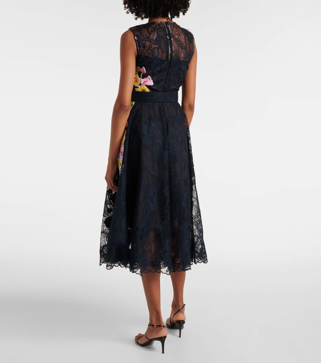 Besticktes Cocktailkleid Orchid aus Spitze | Oscar de la Renta