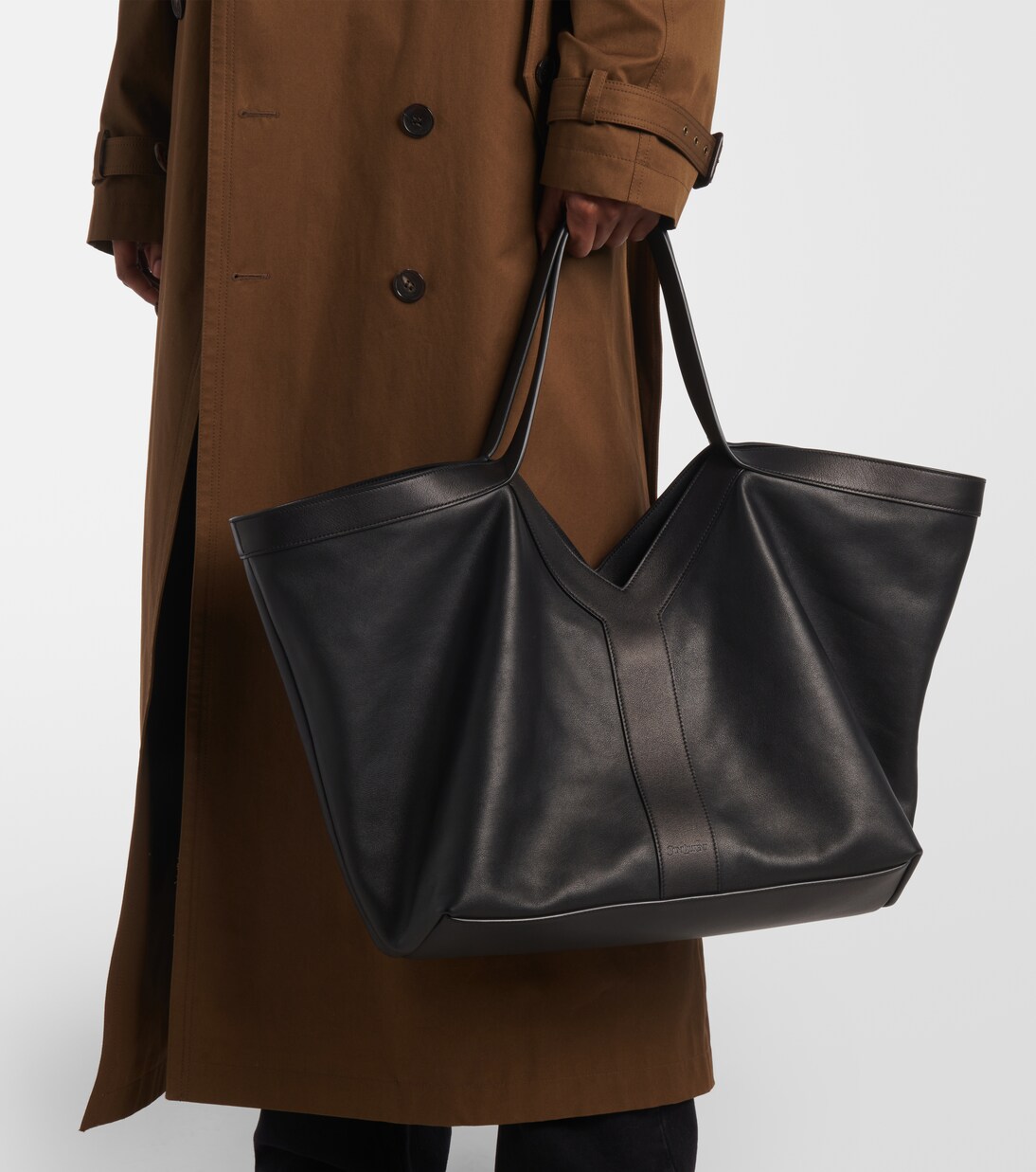 Y 레더 토트 백 | Saint Laurent